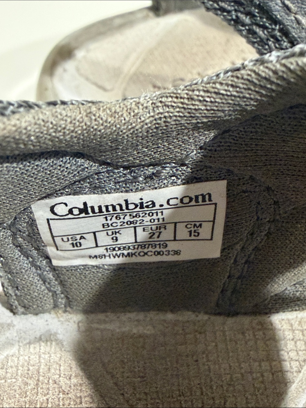 Columbia Boys Grey and White Closed-Toe athletic Sandals - Picture 2 of 4